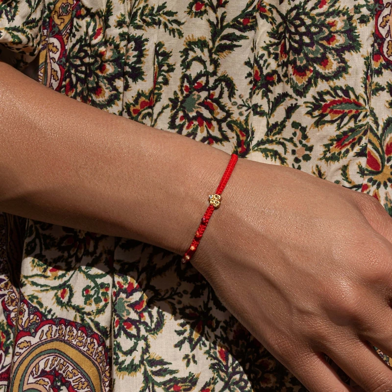 Karma and Luck Serene Soul - Chakra Red String Om Charm Bracelet