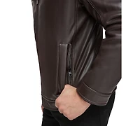 Calvin Klein Men's Faux Leather Moto Jacket, Created for Macy's