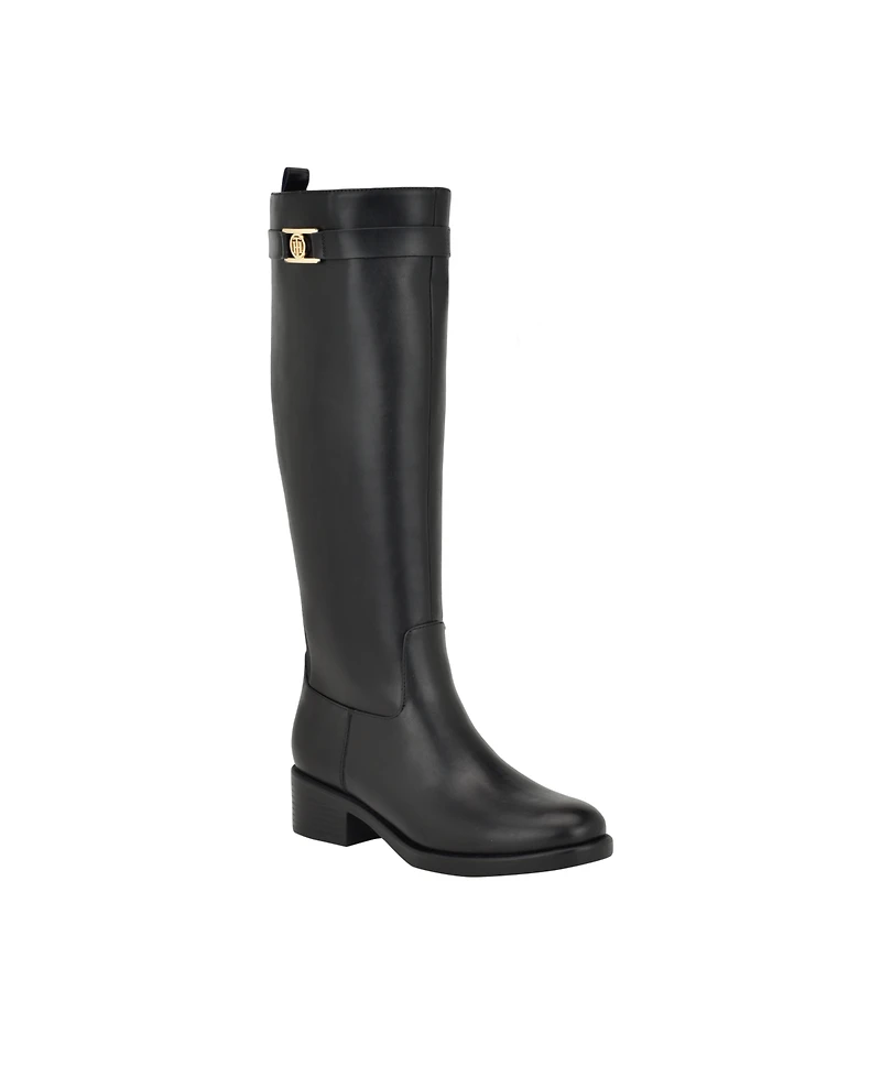 Tommy Hilfiger Women's Iviann Wide Calf Tall Riding Boots