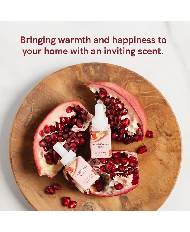 Pura Becki Owens - Pomegranate Blush - Home Scent Refill - Smart Home Air Diffuser Fragrance - Up to 120-Hours of Premium Fragrance per Refill