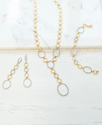 Wrapped in Love Diamond Oval Link 20" Lariat Necklace (1 ct. t.w.) in 14k Gold-Plated Sterling Silver, Created for Macy's