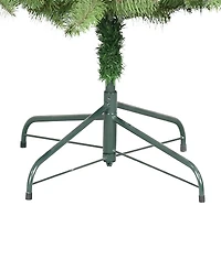 Puleo 6.5FT Pre-Lit Slim Flocked Royal Majestic Artificial Spruce Tree