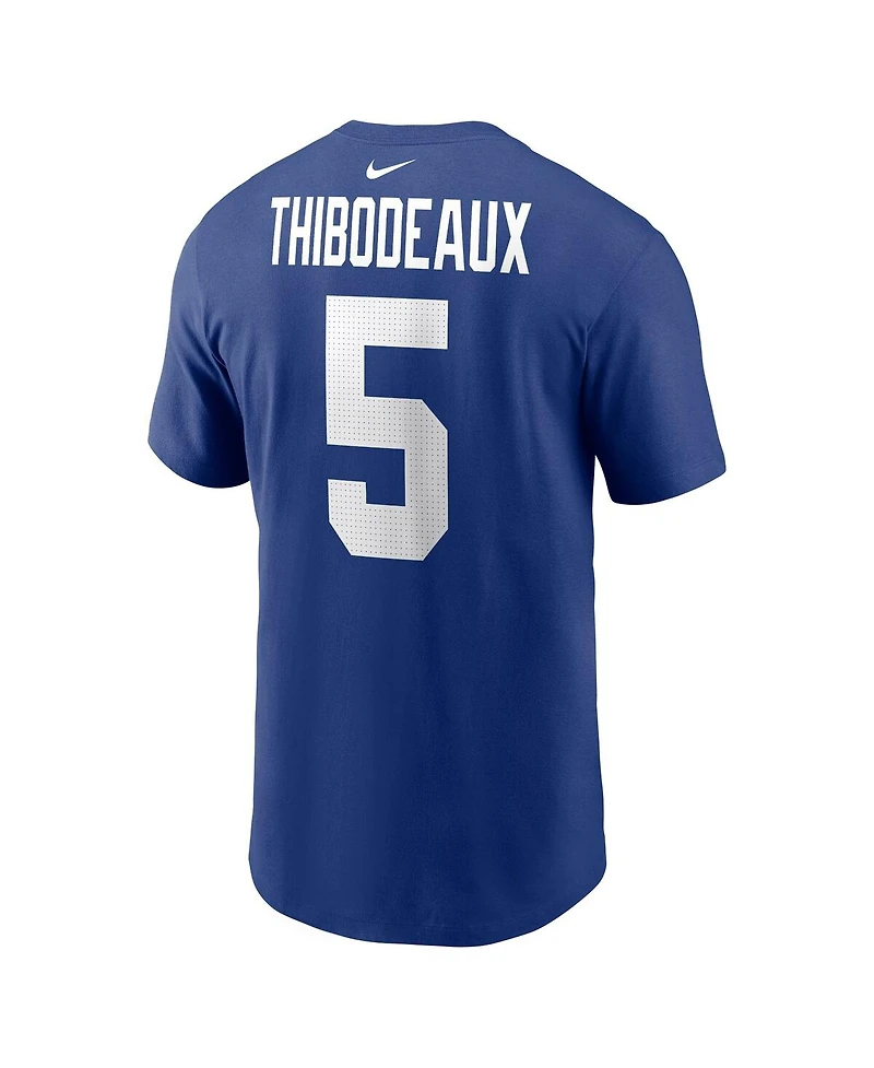 Men's Nike Kayvon Thibodeaux Royal New York Giants Player Name and Number T-shirt