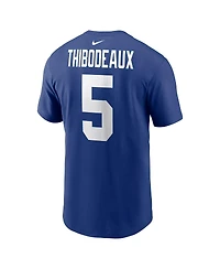 Men's Nike Kayvon Thibodeaux Royal New York Giants Player Name and Number T-shirt