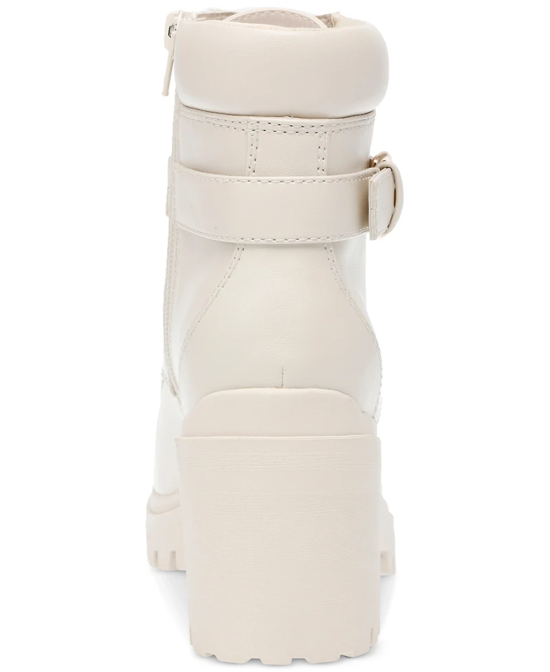 Wild Pair Women's Bridgitt Lace-Up Side-Zip Lug-Sole Booties, Created for Macy's