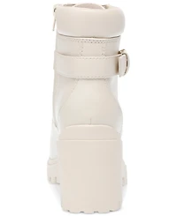 Wild Pair Women's Bridgitt Lace-Up Side-Zip Lug-Sole Booties, Created for Macy's