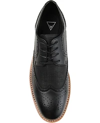 Vance Co. Men's Warrick Wide Width Tru Comfort Foam Wingtip Lace-Up Derby Dress Shoes