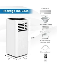 10000 Btu Portable Air Conditioner 4-in-1 Ac with Cool Fan Humidifier Sleep Mode