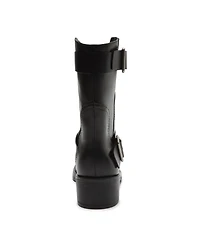 Arezzo Women's Lucy Mid-Shaft Leather Moto Boots