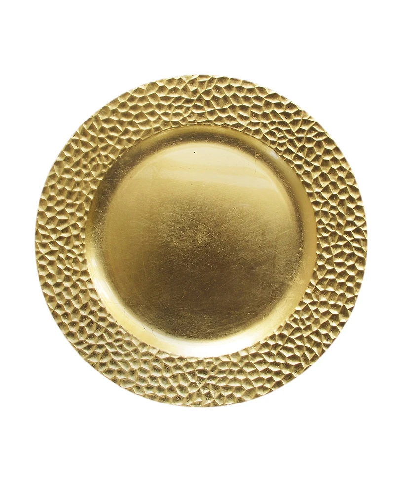 American Atelier Hammered Charger Plate 12 Piece Dinnerware Set, Service for