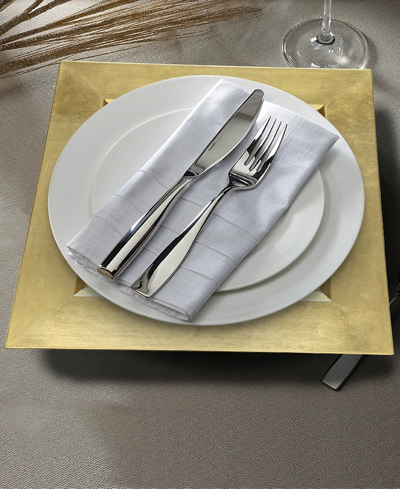 American Atelier Square Charger Plate 12 Piece Dinnerware Set, Service for