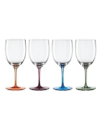 Oneida Bottoms Up Color Bottom Wine Glasses, Set of 4