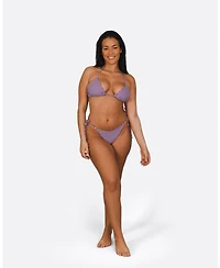 Oosc Women's Checkmate Tie Side Bikini Bottoms