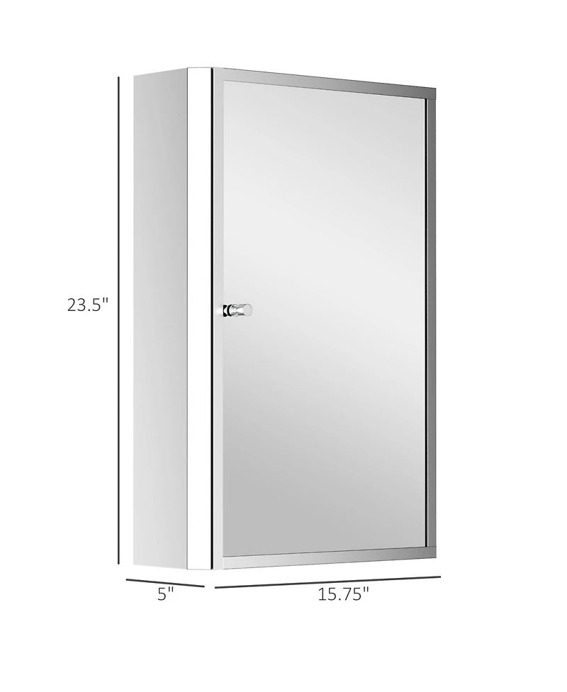 HomCom Bathroom Wall Mount Mirro Medicine Storage Cabinet 3 Level New