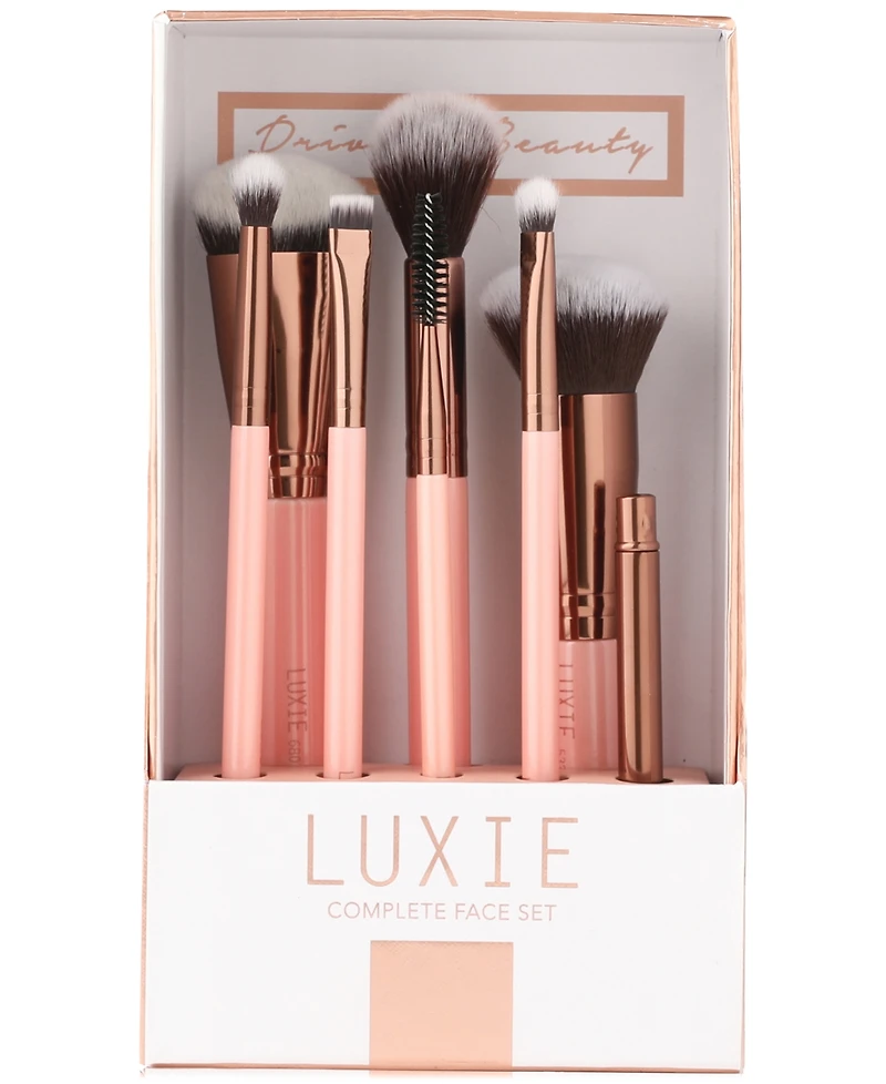 Luxie 8-Pc. Rose Gold Complete Face Brush Set
