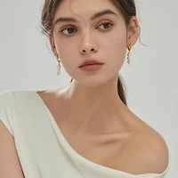 Joey Baby 18K Gold Plated Freshwater Pearls -Jackie Necklace & Jackie Earrings Set For Women