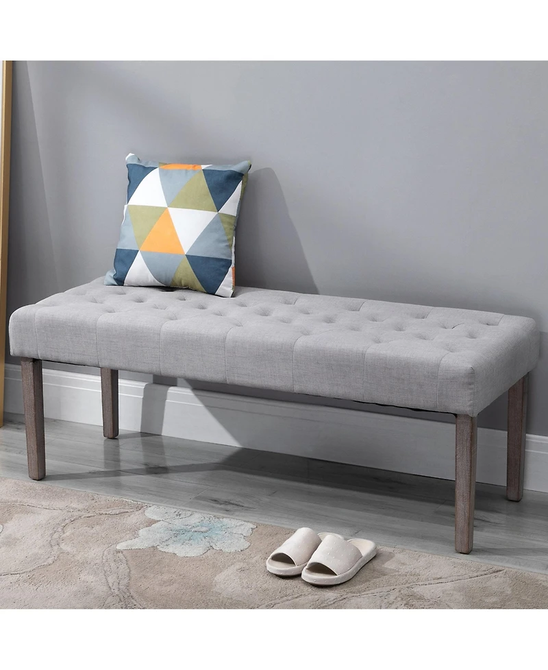Homcom Modern Simplicity Household Bed End Footstool with Soft Sponge Cushion
