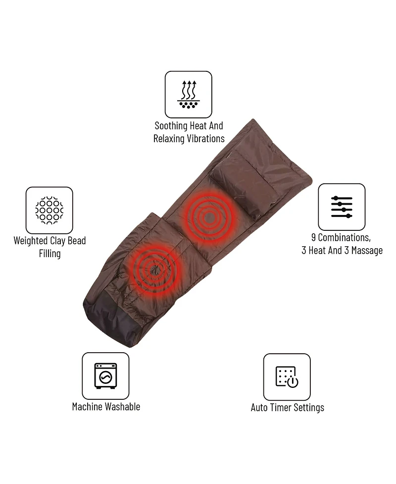 Trakk Heating Personal Wrap with Electric Heating Massaging Vibrating Foot Bed, Multiple Settings for Relaxing Combinations