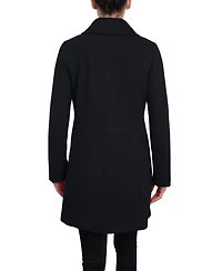 London Fog Women's Single-Breasted Peacoat & Scarf