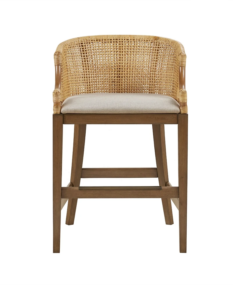 Martha Stewart Collection Playa 25" High Handcrafted Rattan Counter Stool
