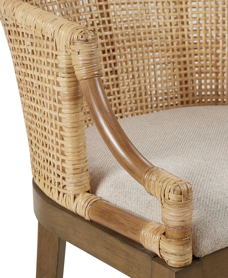 Martha Stewart Collection Playa 25" High Handcrafted Rattan Counter Stool