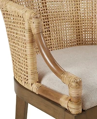 Martha Stewart Collection Playa 25" High Handcrafted Rattan Counter Stool
