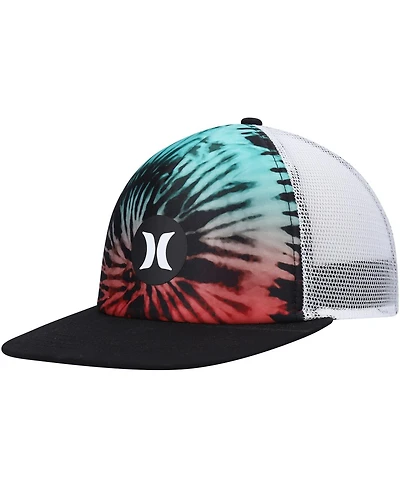 Men's Hurley Black, White Balboa Trucker Snapback Hat
