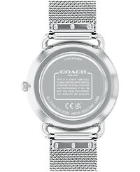 Coach Women's Elliot Silver Stainless Steel Mesh Bracelet Watch 36mm
