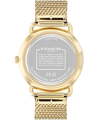 Coach Unisex Elliot Gold-Tone Stainless Steel Mesh Bracelet Watch 41mm
