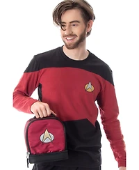 Star Trek The Next Generation Picard Embroidered Starfleet Logo Dual Compartment Insulated Lunch Box Bag Tote