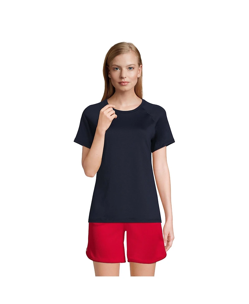Lands' End Women's School Uniform Short Sleeve Active Tee
