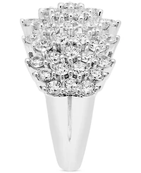 Diamond Cluster Statement Ring (5 ct. t.w.) in 14k White Gold