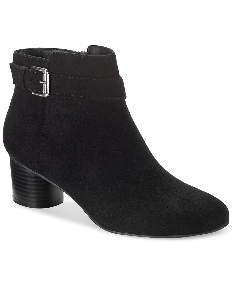 Style & Co Women's Ariella Block Heel Buckle Dress Booties, Created for Macy's