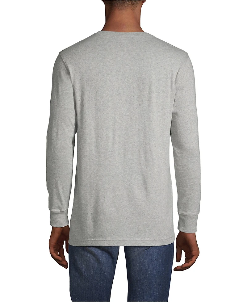 Lands' End Men's Tall Super-t Long Sleeve Henley Shirt
