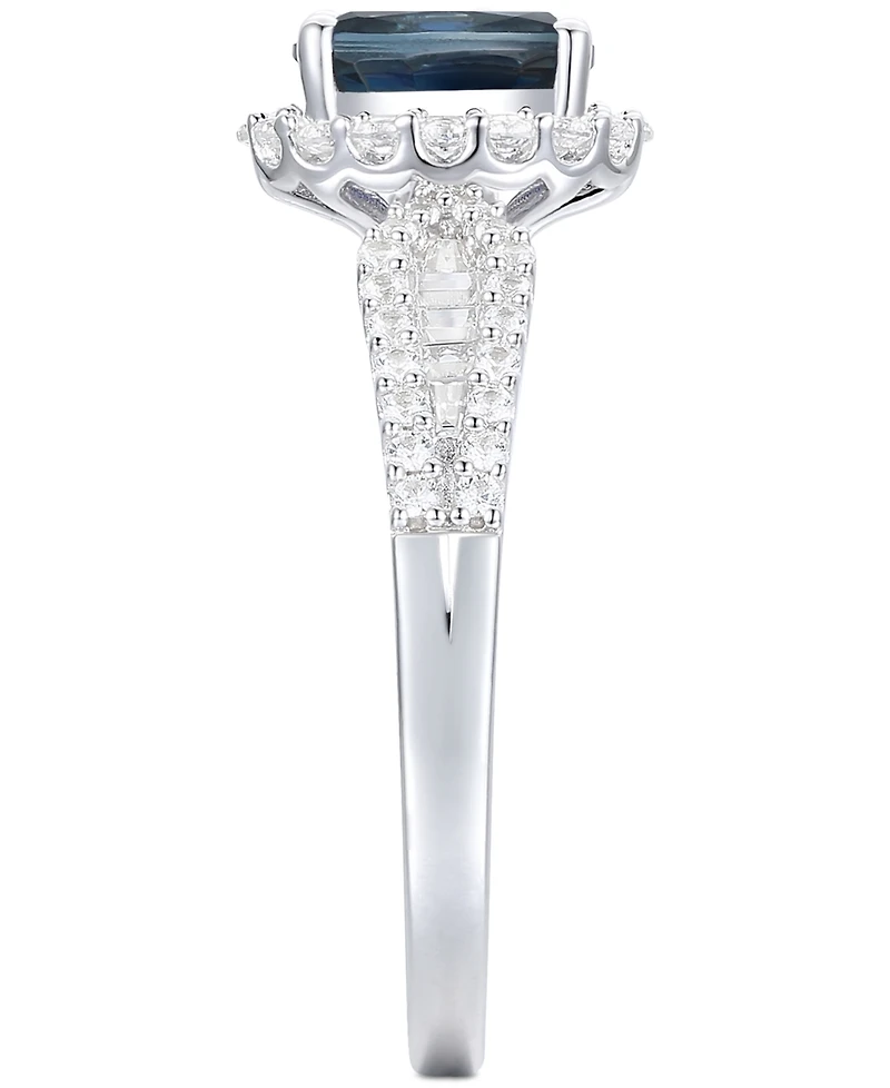 Sapphire (1 ct. t.w.) & Diamond (1/2 ct. t.w.) Bridal Set in 14k White Gold