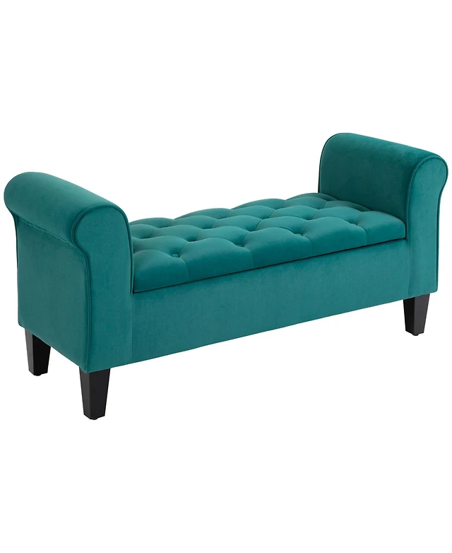 Furniture Kaylee Button-Tufted Storage Ottoman Bench Connecticut