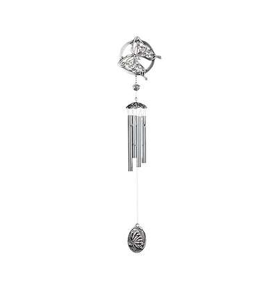 Fc Design 28" Long Pewter Butterfly Wind Chime