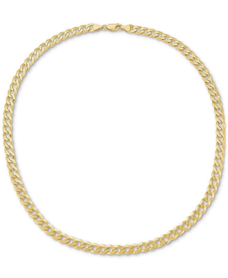 Curb Link 22" Chain Necklace (7mm) in 18k Gold-Plated Sterling Silver