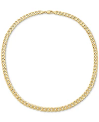 Curb Link 22" Chain Necklace (7mm) in 18k Gold-Plated Sterling Silver