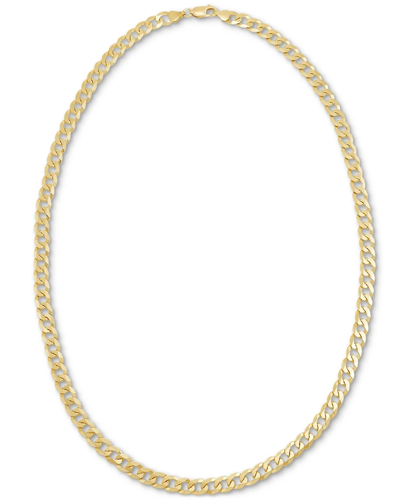 Curb Link 24" Chain Necklace (7mm) in 18k Gold-Plated Sterling Silver