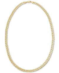 Curb Link 24" Chain Necklace (7mm) in 18k Gold-Plated Sterling Silver