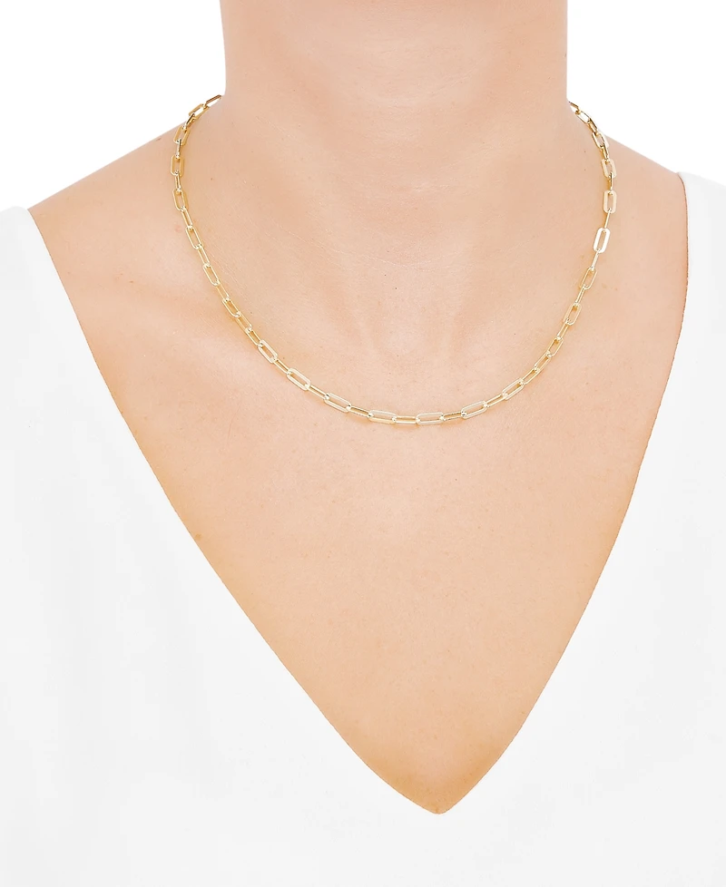 Giani Bernini Paperclip Link 18" Chain Necklace 18k Gold-Plated Sterling Silver or Silver, Created for Macy's