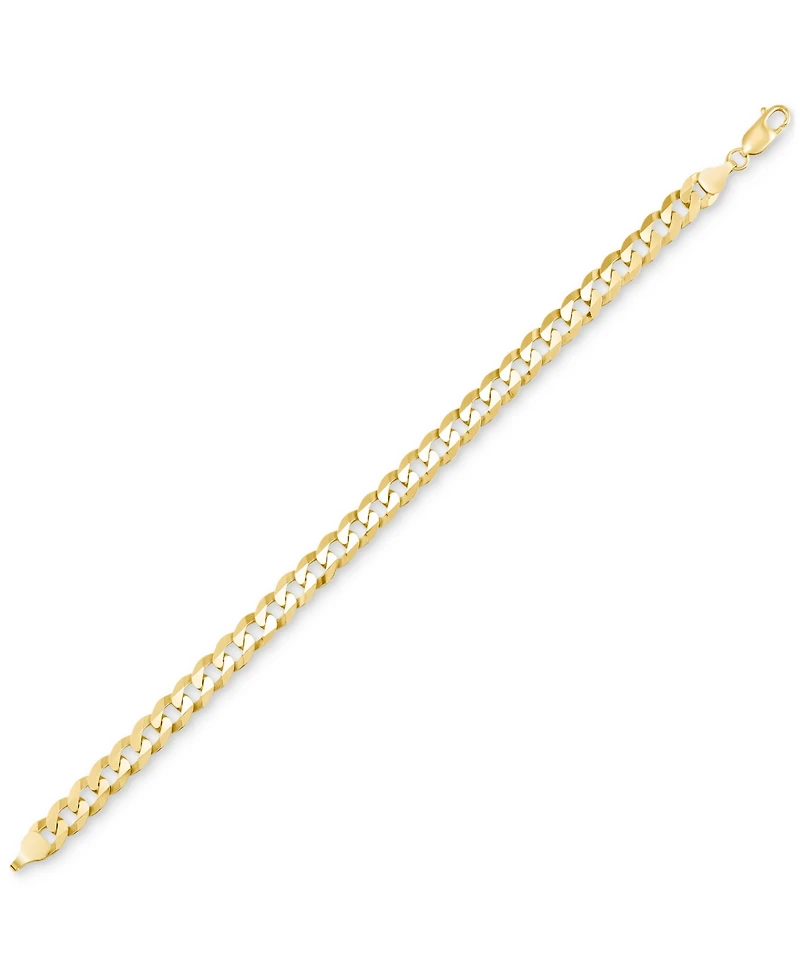 Men's Curb Link Chain Bracelet in 18k Gold-Plated Sterling Silver or Sterling Silver