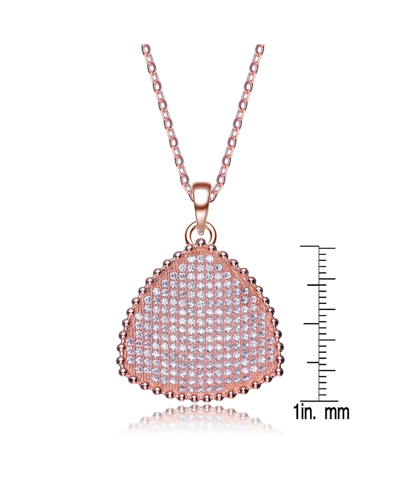 Sterling Silver Cubic Zirconia Triangle Sparkle Pendant