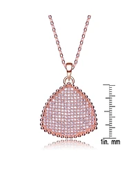 Sterling Silver Cubic Zirconia Triangle Sparkle Pendant