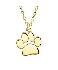 Bling Jewelry Dainty Dog Cat Pet Paw Print Pendant Necklace Animal Sterling Silver