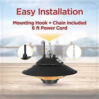 Black and Decker Patio Electric Heater for Ceiling, Heater for Outside with Remote Control