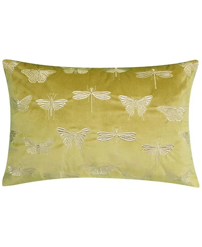 Edie@Home Butterflies Moths Decorative Pillow, 13" x 20"