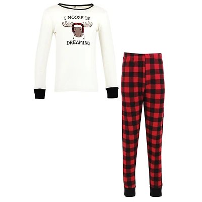 Hudson Baby Baby Boys Hudson Cotton Top and Pant Pajama Set, North Pole
