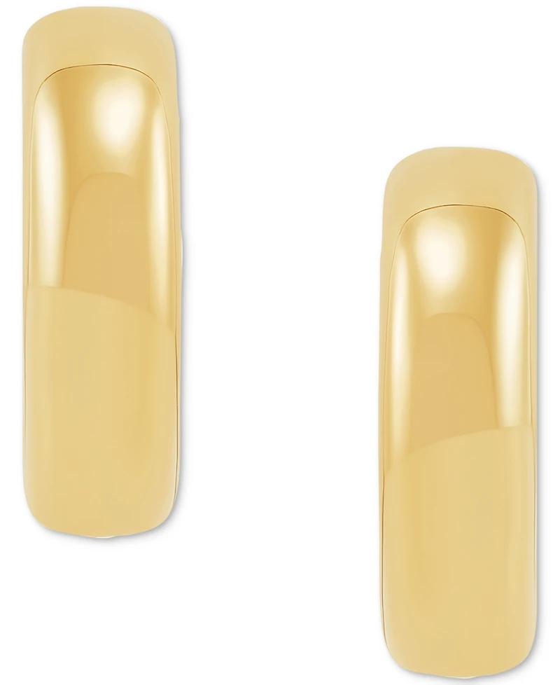 Polished Chunky Small Hoop Earrings in 14k Gold, 20mm